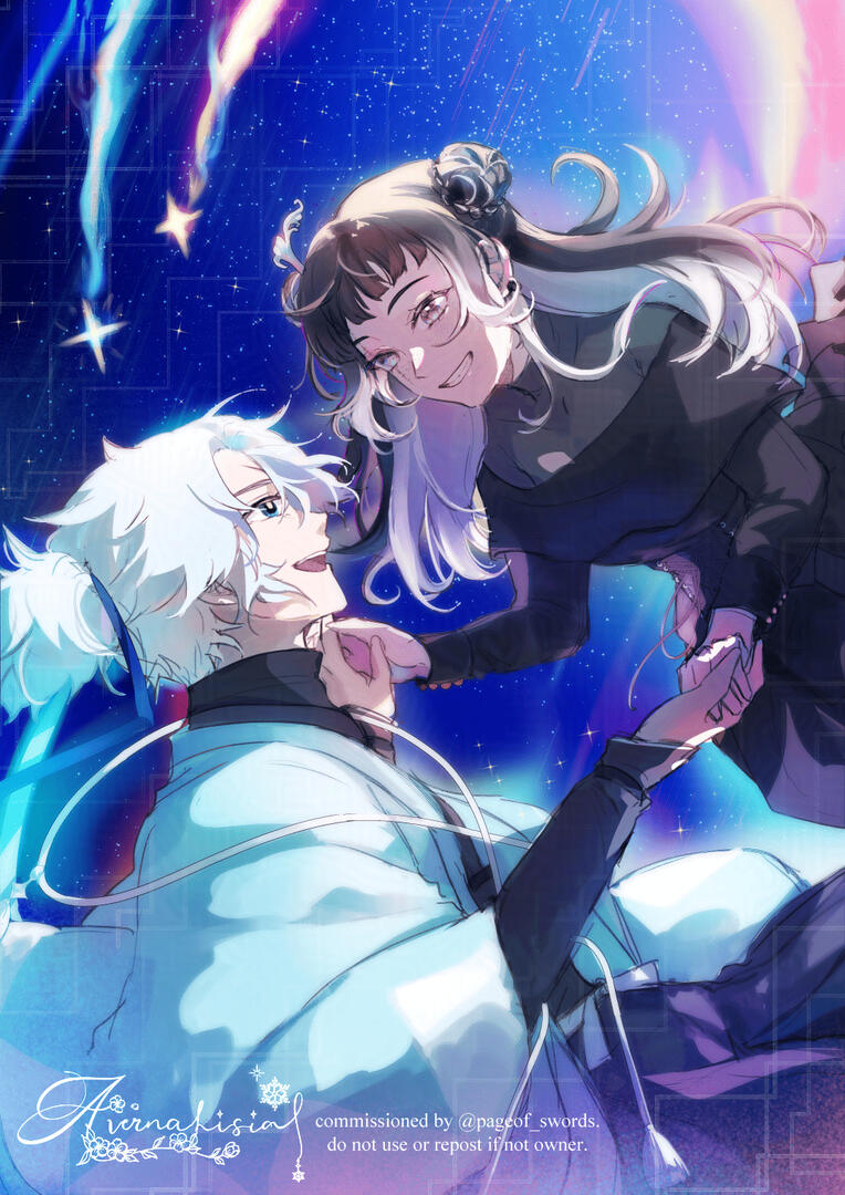 (LOCAL-Colored Sketch Cel Shade - Half Body + Background) @pageof_swords (Nov 2025)