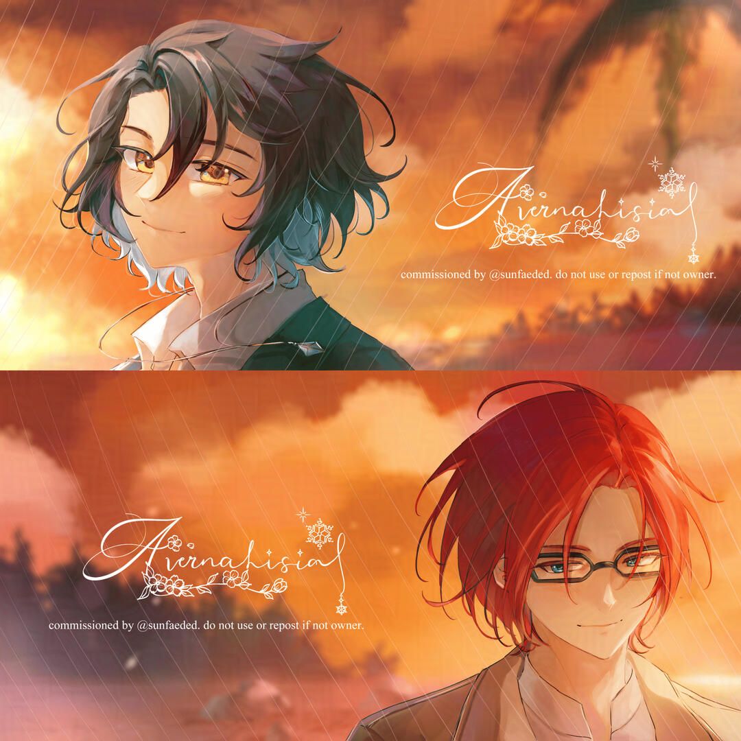 (LOCAL - Full Render, Bust Size, 2 Chars) @sunfaeded. Two artworks merged into one. (Nov 2025)