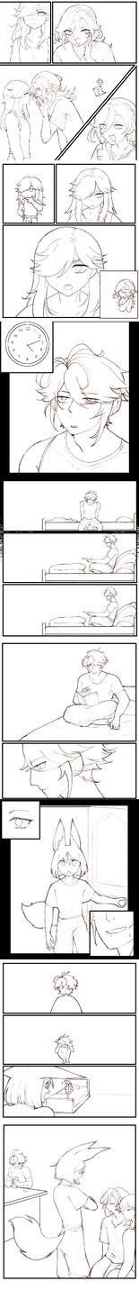 Paneling & Storyboard: @sukiventi/sukiventl (X/Twitter), Lining: @avernalisia (worked on under @arisaaa16_), for @paimonfess (Ma
